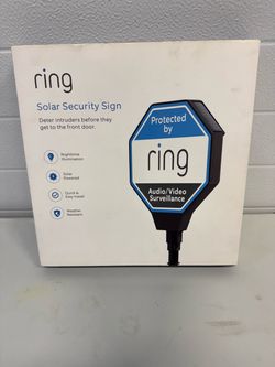 Ring Solar Security Sign