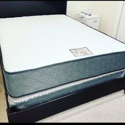 Mattress+box+bed frame Queen size 11”thick box 9” brand new WE Finance we deliver