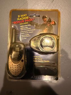 Audiovox 2 Way Radio Pack + Bonus