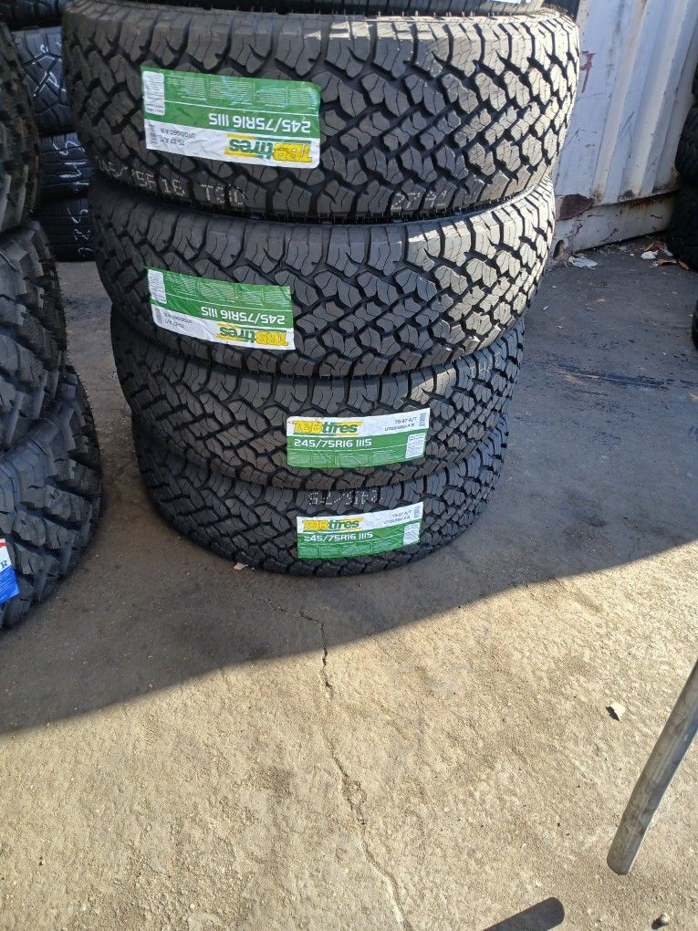4 New Tires Installed/ 4 Llantas Nuevas Instaladas 245/75/16 Tbb Ht Tires