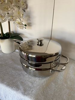 WOLFGANG PUCK Stainless Steel  Steamer 5 PIECE BISTRO 5qt  $58