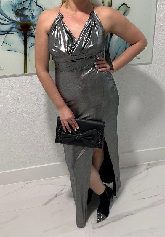 Aidan Mattox Women’s Evening Dress Gunmetal Size 8