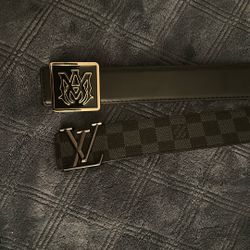 LV BELT AND AMIRI BELT