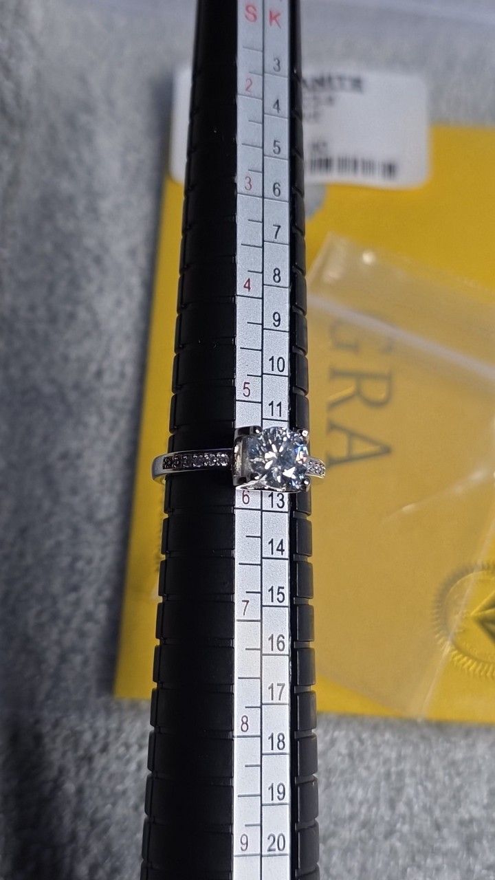 SS925 1CT Moissanite Diamonds Ring Size Adjustable 5.5-10