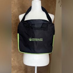 HERBALIFE NUTRITION BAG ZIP UP CARRY CASE TOTE BAG Lime Green and Black