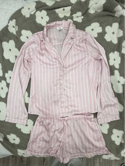 Forever 21 pink/white striped Pjs