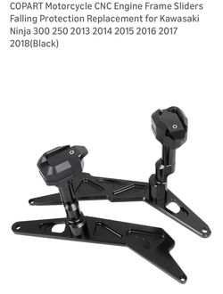 COPART Motorcycle CNC Engine Frame Sliders Falling Protection Replacement for Kawasaki Ninja (contact info removed) 2014 2015 2016 2017 2018(Black)