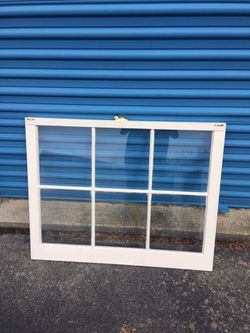 Decorative Window Frame (1) all glass in tact 36 x 28