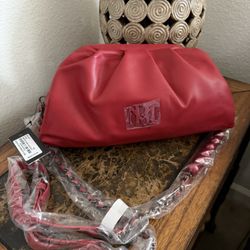 New Badgley Mischka Red Clutch Bag
