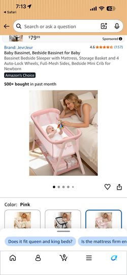 Pink bassinet