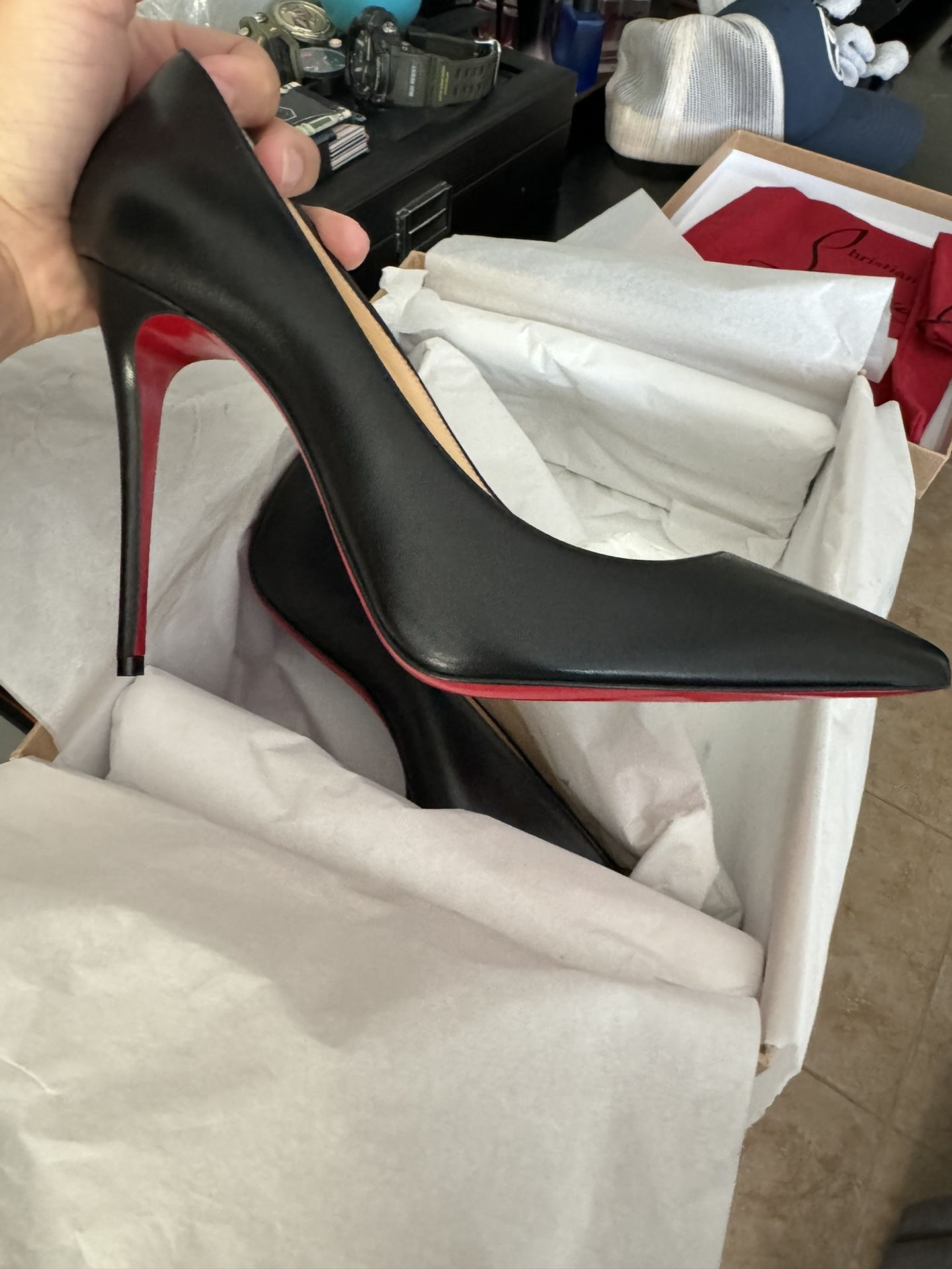 Brand New Black Red Bottoms Size 38