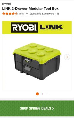 Ryobi 2 drawer modular tool box
