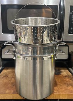 ALL-CLAD Stainless 12 QT Stock Pot / Pasta / Steamer - Retail $349