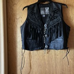 Women’s Leather Vest