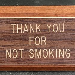 Vintage No smoking sign