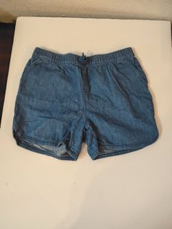 the children's place chambray woven pull on short girls size 12