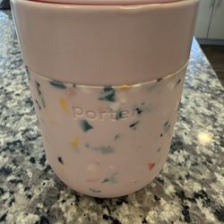 New W and P Porter Travel Coffee Mug - Ceramic With Silicone Sleeve 