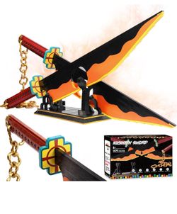 Jorumo Sword Building Blocks Set, 82in Double Blade Tengen Uzui Sword Building Block with Stand, Handmade Cosplay Anime Sword Toy 1479 pieces