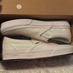 Glitter Slip On Vans 6.5 Women’s New 