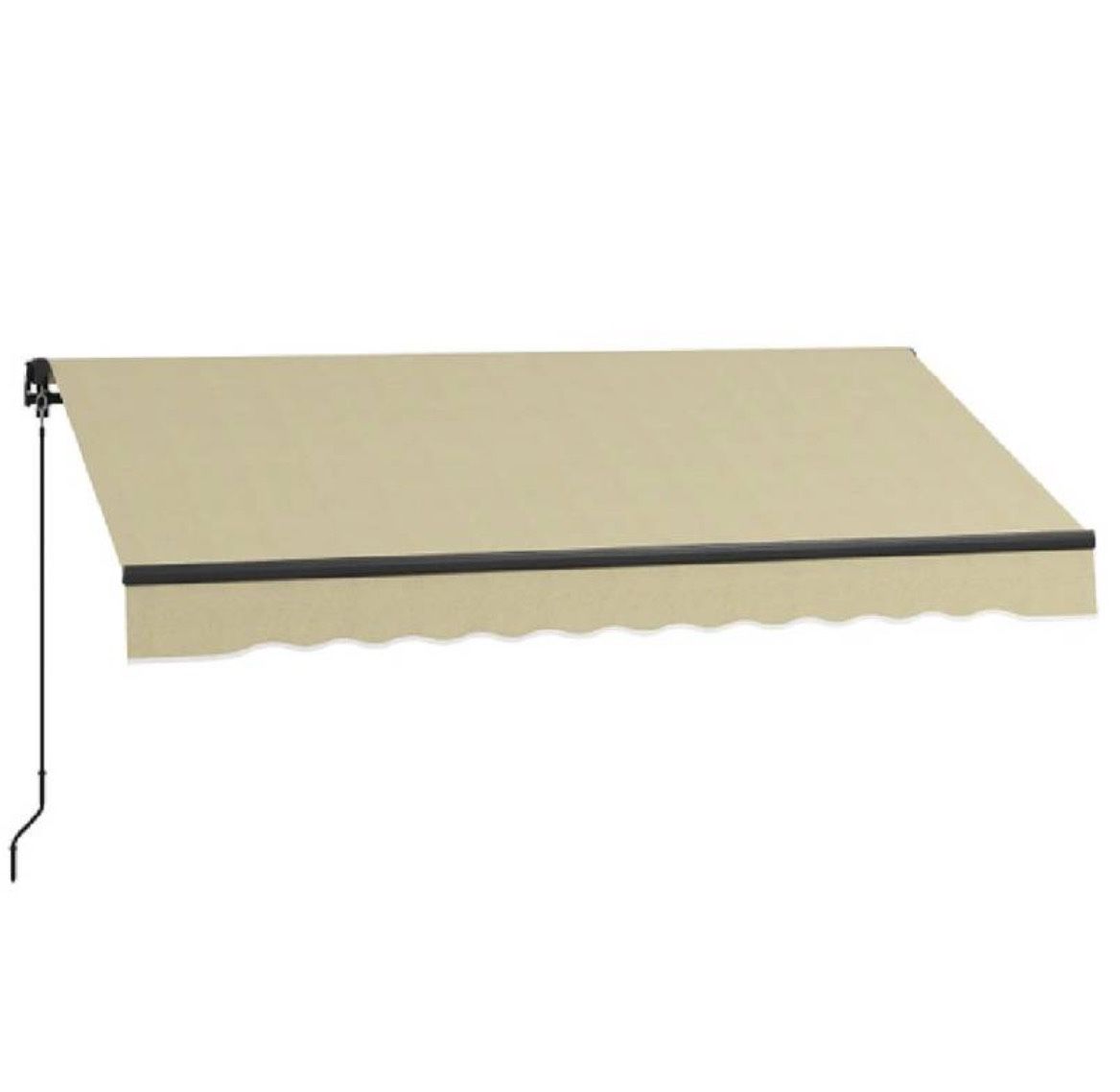 Outsunny Retractable Awning, 280gsm UV Resistant Sunshade Shelter, 8' x 6.5 Ft, 840-264V00BG