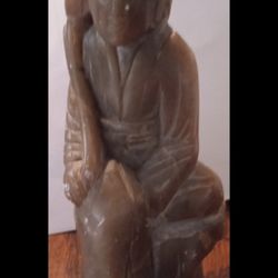 Vintage Chinese Handmade Carved Soapstone.