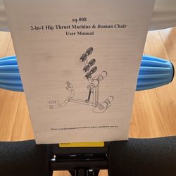 2-in-1 hip thrust machine and Roman chair