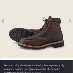 SIZE 8 RED WING THE SAWMILL BOOTS IN BRIAR OIL SLICK LEATHER SOFT TOE BOOTS BRAND NEW 