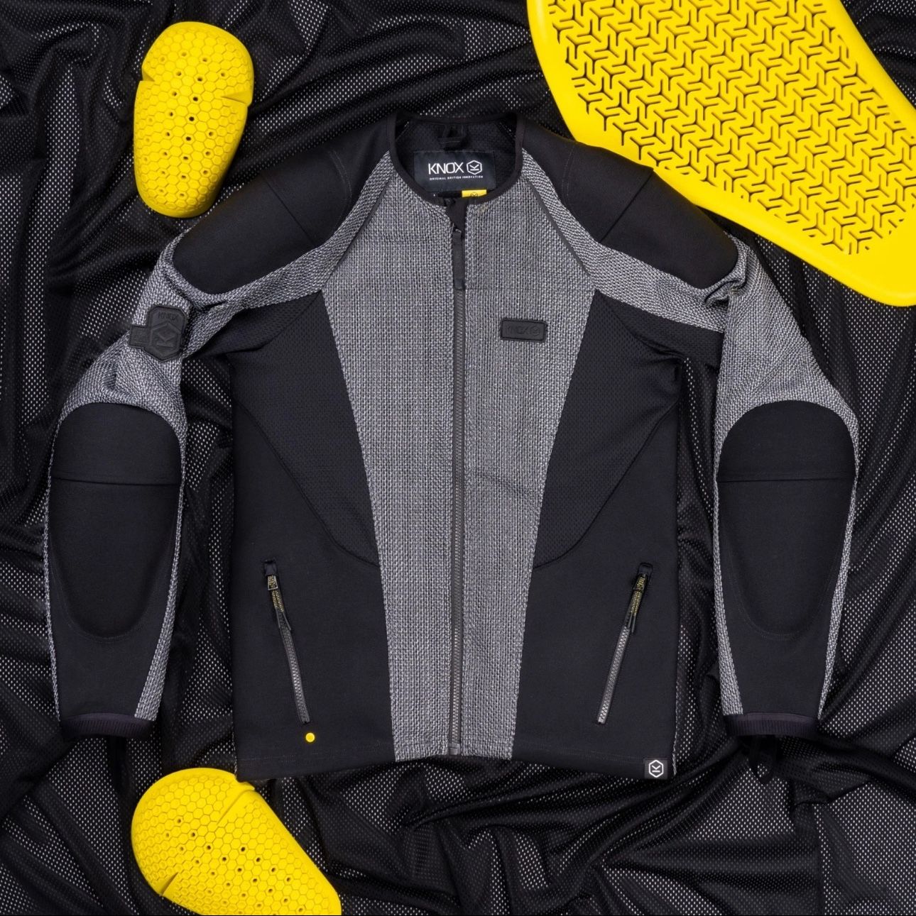 KNOX Urbane Pro MK3 Motorcycle Armored Jacket Silver Chainmail