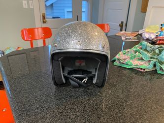 motorcycle helmet biltwell silver flake size medium