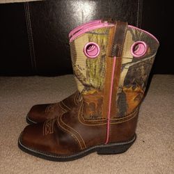 Pink + Camouflage Cowgirl Western Boot