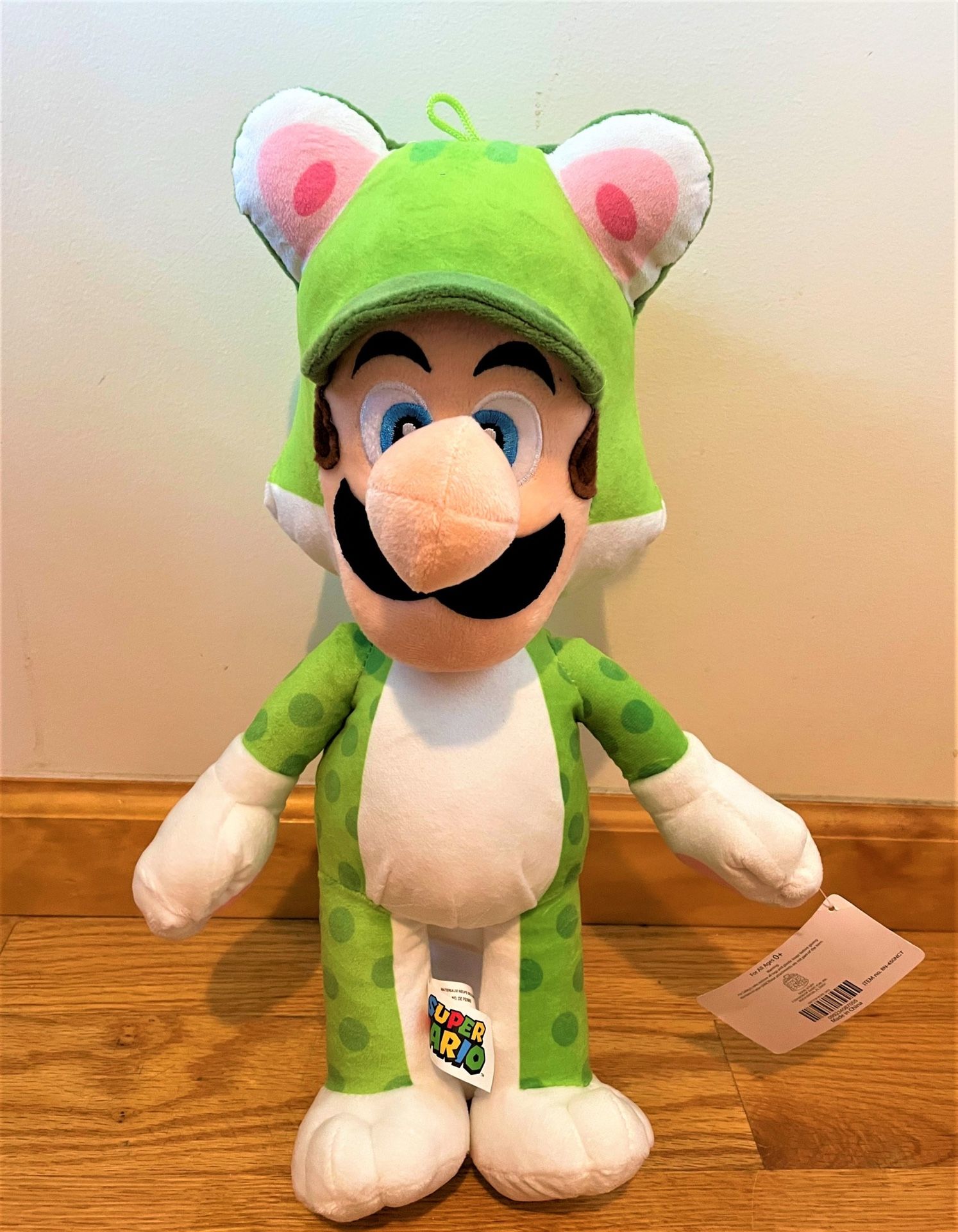 Super Mario 3D World Luigi Green Frog Plush Stuffed Animal