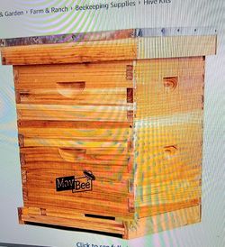 Beehive 10 frame bee hives, includes 1 deep brood hive box and 1 bee hive super box , both with beehive frames and foundations, good for beginner( new