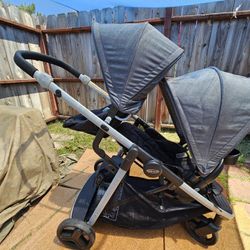 Black /Gray Graco Double Stroller