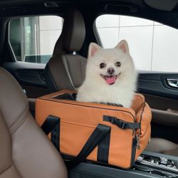 Leather Dog Console Car Seat 