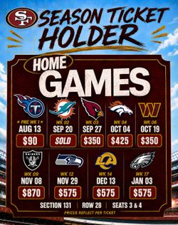 49ers 2026-27 season tickets
