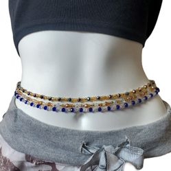 Waist Beads, African Waist Beads, Crystal Waist Beads, 48 Inches Long , Handmade In Ghana, Non Fading.