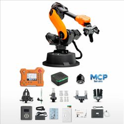 Mirobot 6 Axis Robot Mini Programmable Gripper Arm Lightweight Educational Desktop Robotic Arm 6DoF for K12 or 3D Printer