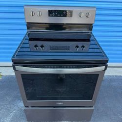 Whirpool  black stainless steel stove 5 burners