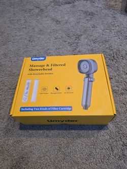 Filtered Shower Head, Hose, & Massage Brushes