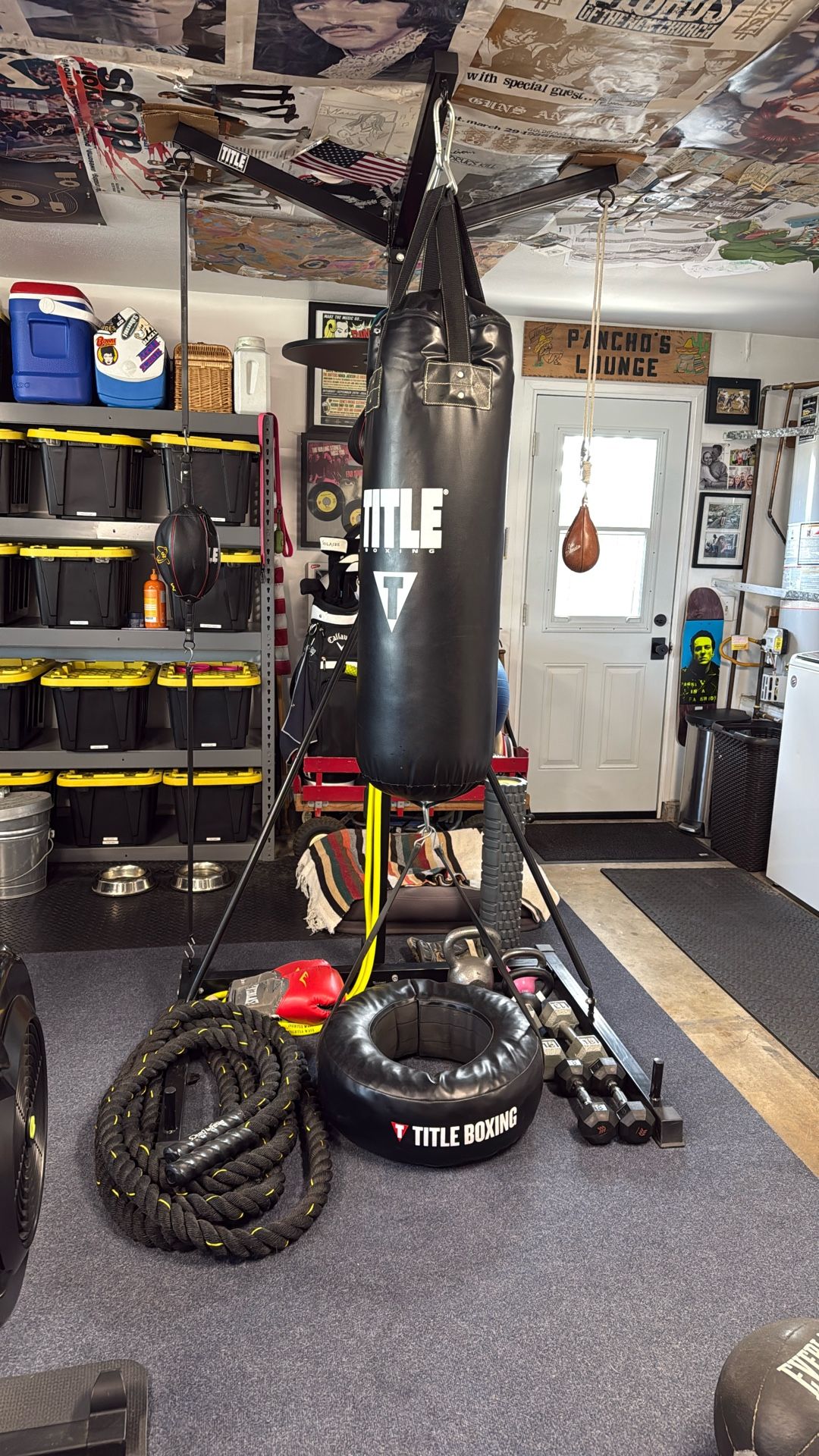 Title Boxing Heavy Bag & Speed Bag Bundle Good Condition