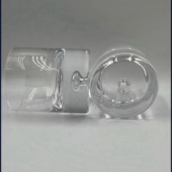 Crate & Barrel Krosno Poland Double Old Fashioned Air Bubble Bar Whiskey Glass 