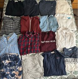Bag of Men’s Size Large Clothes: Hollister and Other