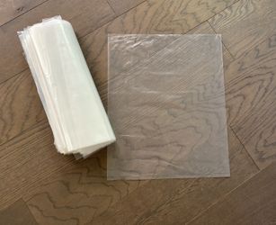 100pacFlat Open Clear Plastic Poly Bags Brand