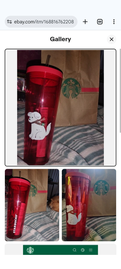 STARBUCKS 2025 RED HOLIDAY PUPPY VENTI 26 OZ. TUMBLER- NEW .