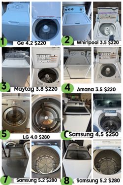 Washer different styles and prices