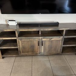 Rustic Wood TV Stand 