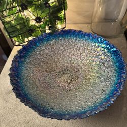 Super Rare Gorgeous Colored Glass Bowl. Iridescent ALL THE COLORS 😊❤️