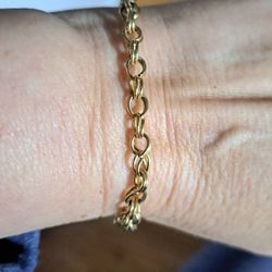 10 Karat Gold Rolo Chain Bracelet