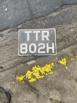 Vintage European License Plate