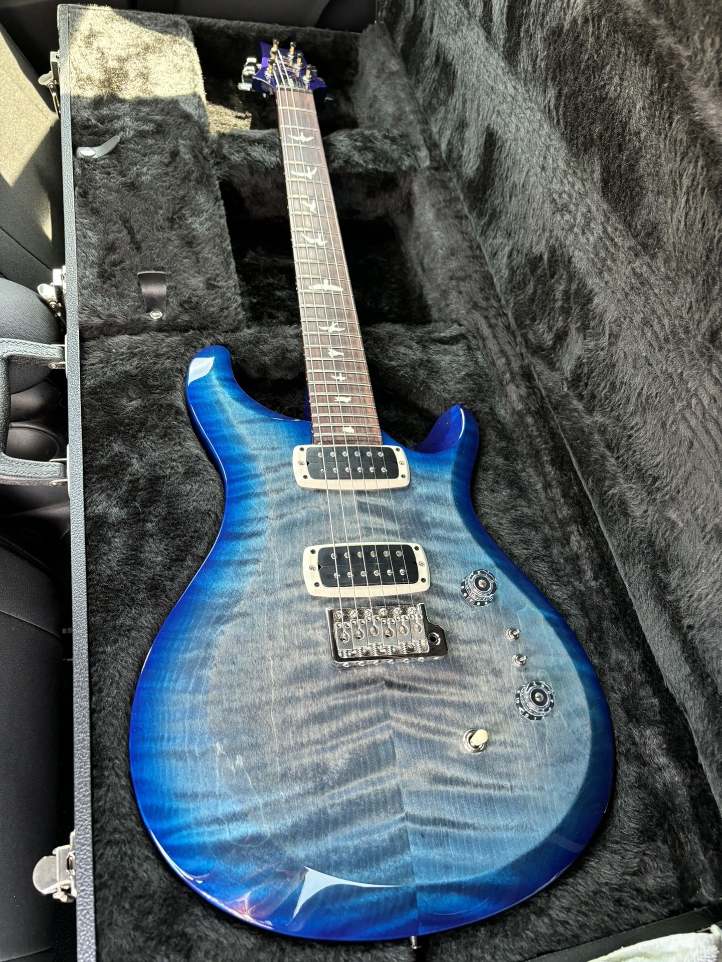 PRS S2 Custom 24-08 Faded Gray Black Blue Burst